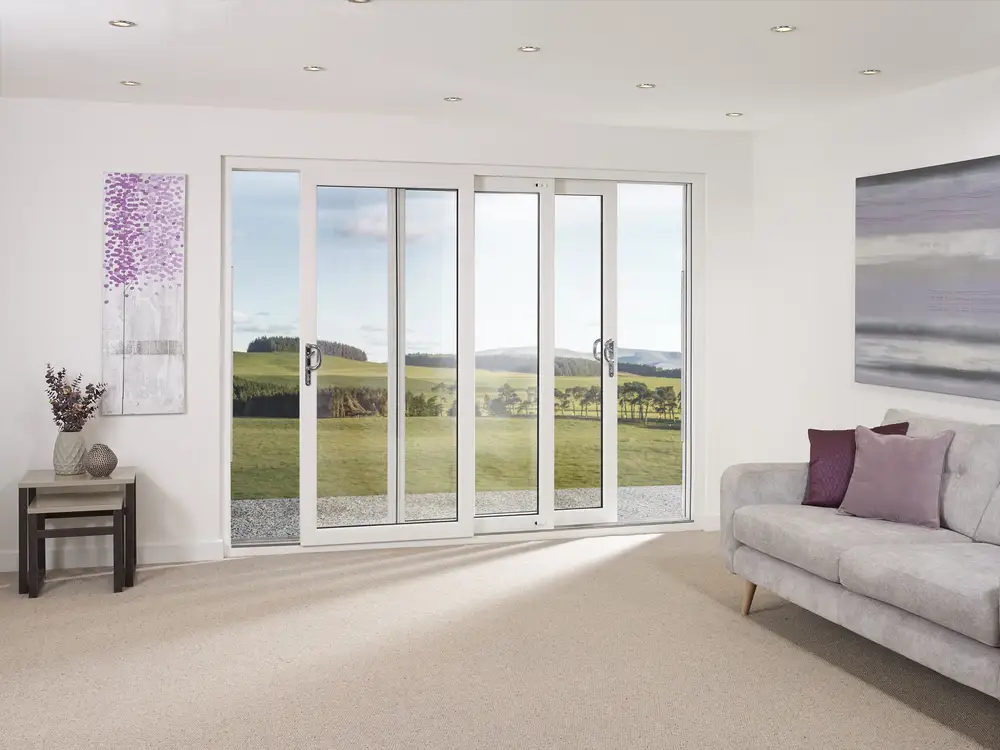rehau white sliding door