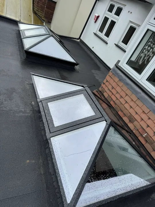 black roof lantern