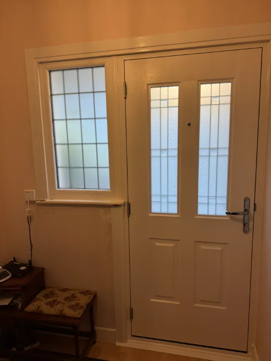 white composite door